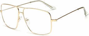 Glasses Frame Women Men Vintage Alloy Clear Lens Sunglasses Oversized Eyeglasses
