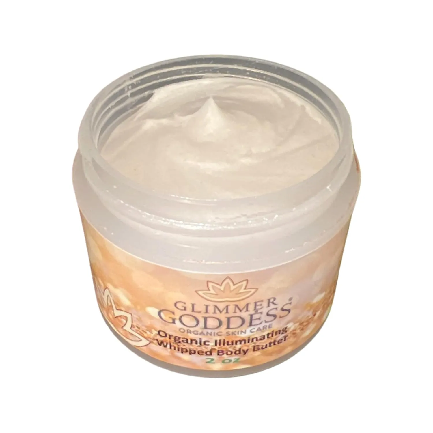 GLIMMER GODDESS Organic Shimmer Body Butters Travel Size 2 oz - Diamond Super Level 3 - Nourishing, Hydrating, Natural Glow - Vegan, Cruelty-Free, Paraben-Free, All-Natural Ingredients – Travel Ready