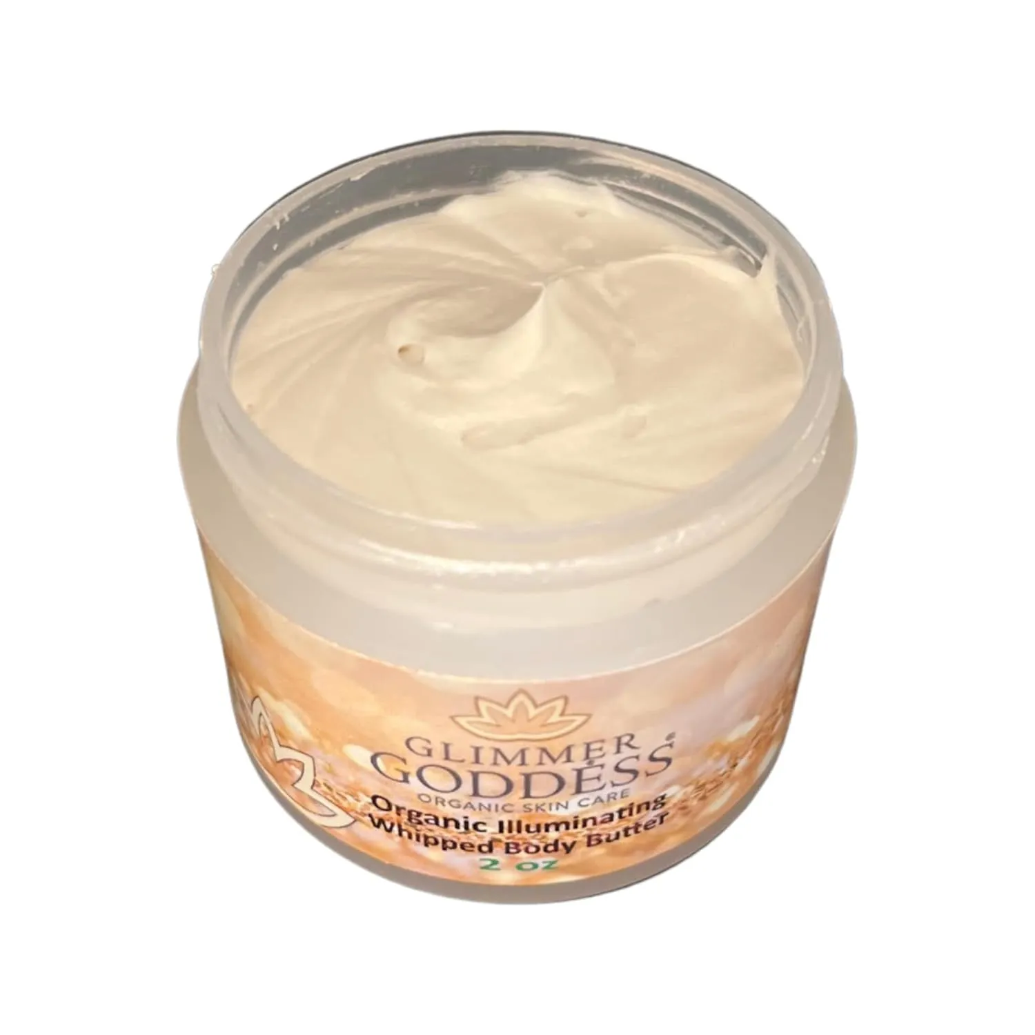GLIMMER GODDESS Shimmer Body Butter Travel Size 2 oz - Gold Sexy Level 2 - Nourishing, Hydrating, Natural Glow - Vegan, Cruelty-Free, Paraben-Free, All-Natural Ingredients – Travel Ready