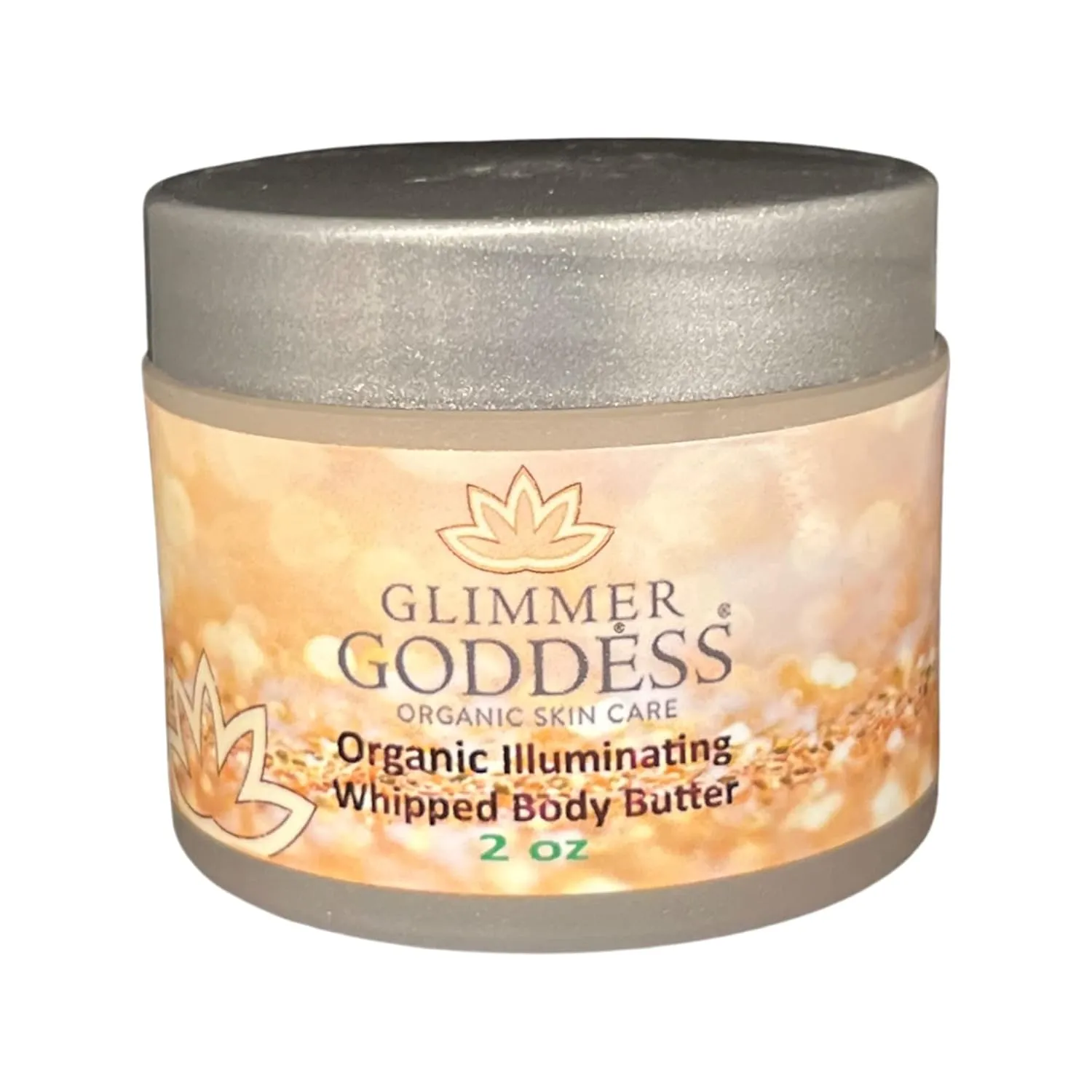 GLIMMER GODDESS Shimmer Body Butter Travel Size 2 oz - Gold Sexy Level 2 - Nourishing, Hydrating, Natural Glow - Vegan, Cruelty-Free, Paraben-Free, All-Natural Ingredients – Travel Ready