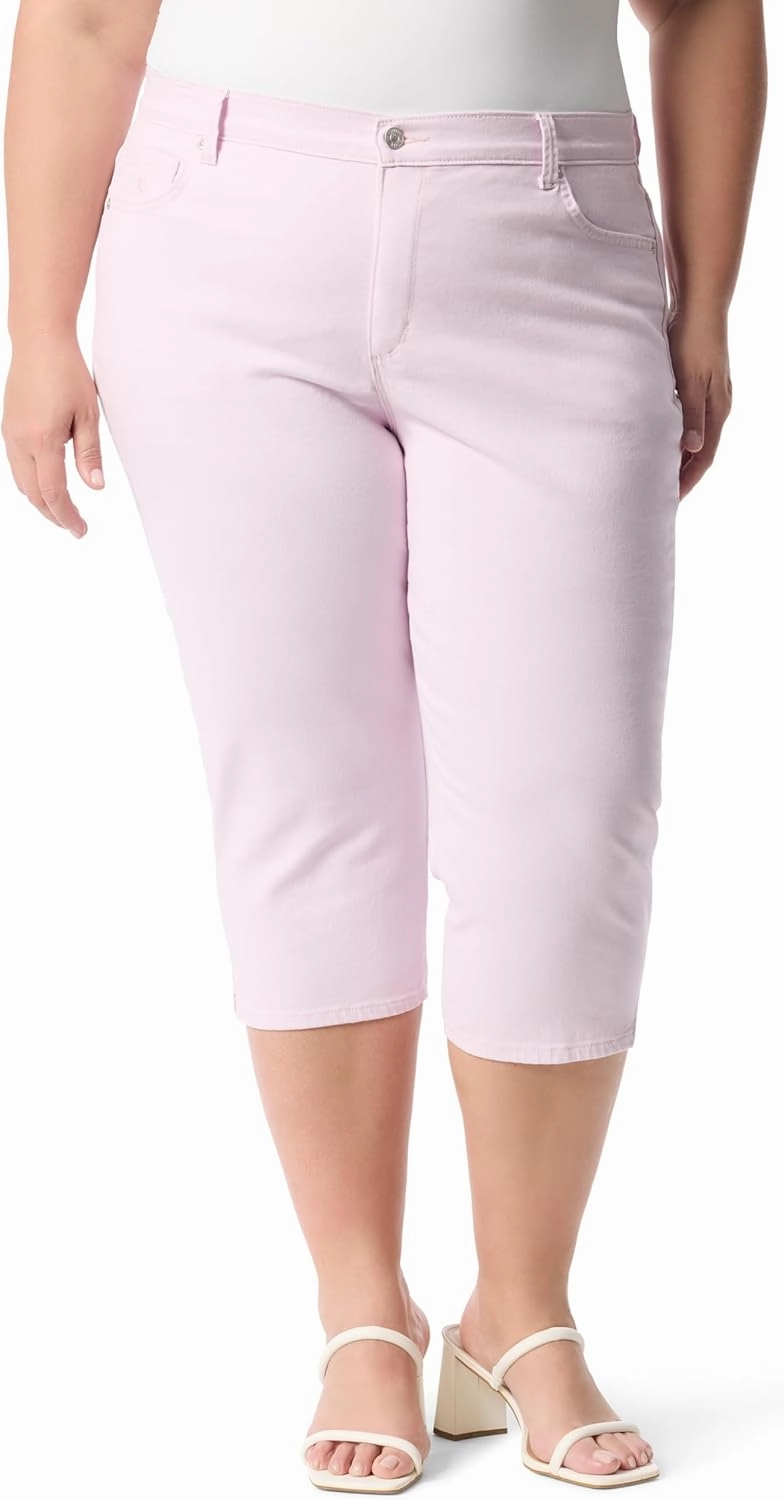 Gloria Vanderbilt Women's Amanda Capri with High Rise Straight Standard