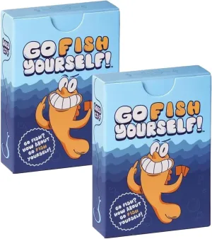 Go F k Yourself- The Go Fish Game of Life's Little Humiliations, Adult Go Fish Card Game, Hilarious Card Games, Classic Interactive Fun Family and Educational Games(2pcs)
