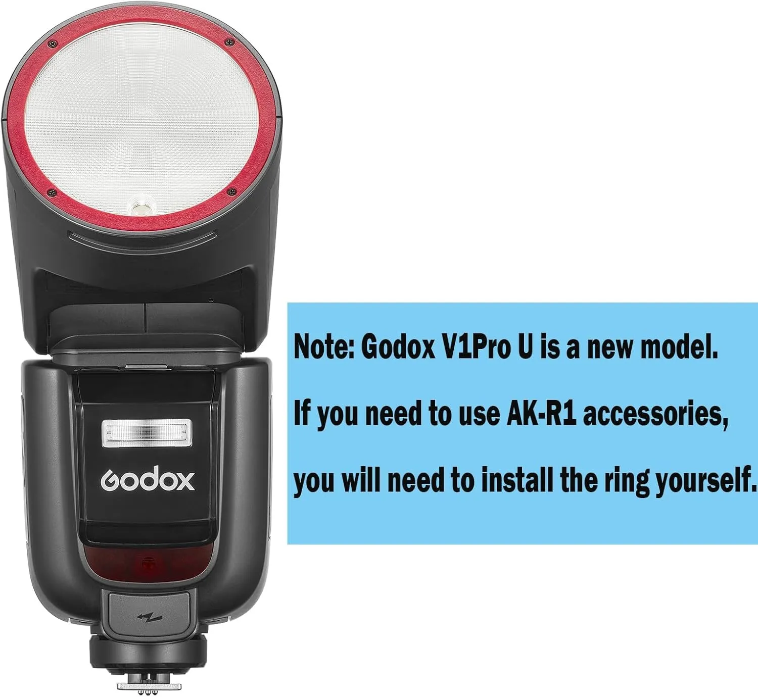 Godox V1 V1ProO Flash for Olympus Panasonic Camera TTL Speedlight, 1/8000 HSS 500 Full Power Flashes, 1.3s Recycle Time, 2.4G Wireless Flash with External Flash SU-1 (Godox V1Pro-O USA Version)