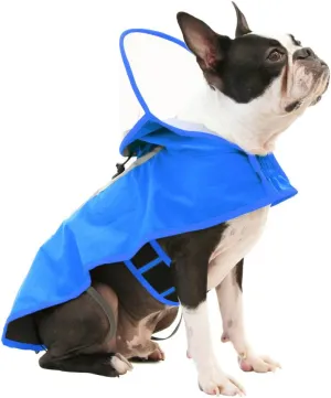 Gooby - Raincoat, Adjustable Rain Cap with See Through Visor, Blue, X-Large