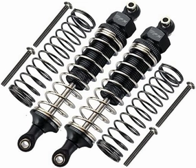 GPM For Traxxas TRX-4 Trail Defender Crawler/TRX-6 Merc-Benz G63 Upgrade Parts Aluminum Front/Rear Adjustable Spring Dampers - 1Pr Set Black