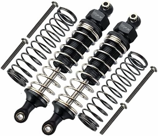GPM For Traxxas TRX-4 Trail Defender Crawler/TRX-6 Merc-Benz G63 Upgrade Parts Aluminum Front/Rear Adjustable Spring Dampers - 1Pr Set Black