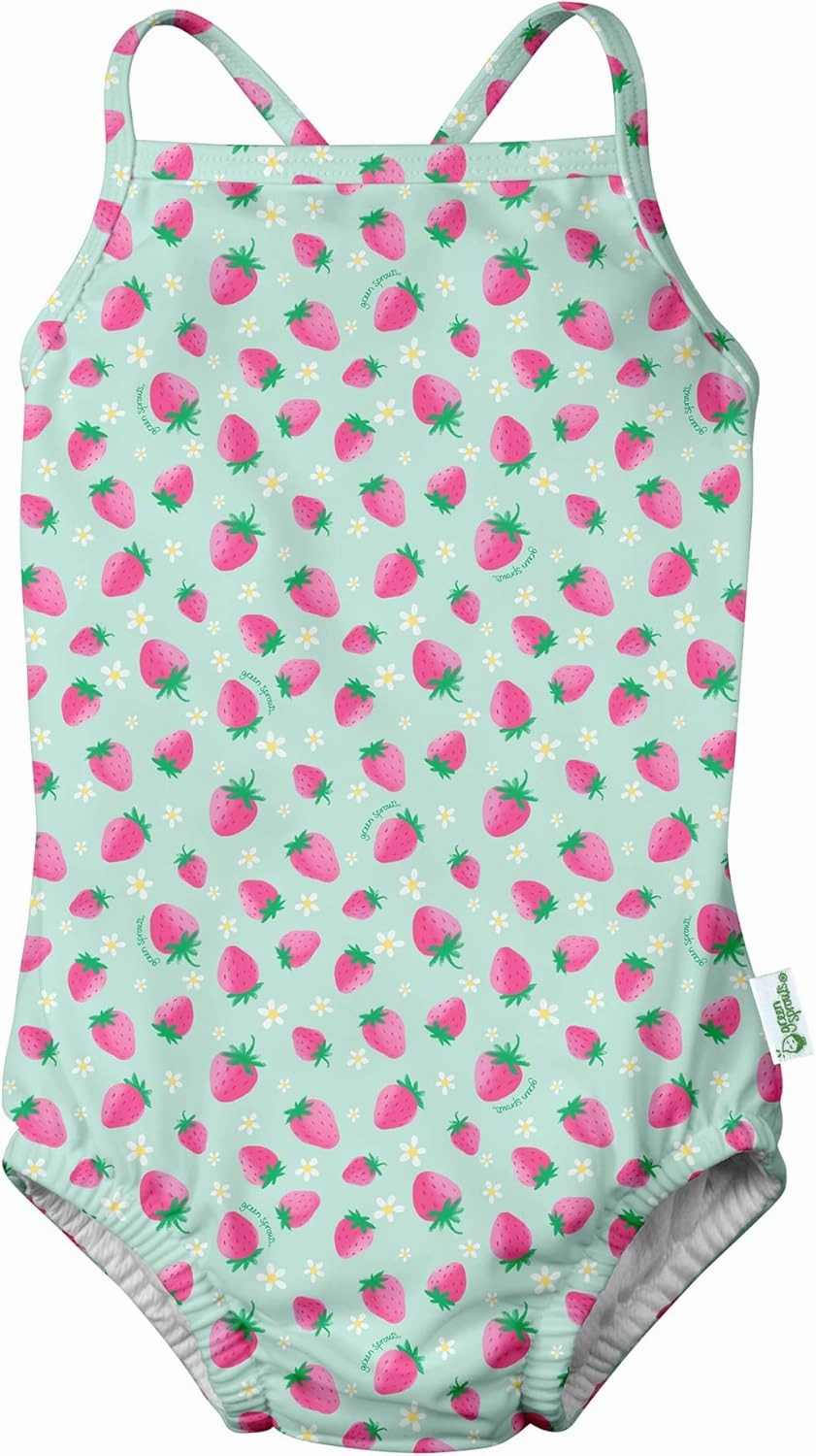 Green Sprouts Baby Girl's Patterned One-Piece Swimsuit