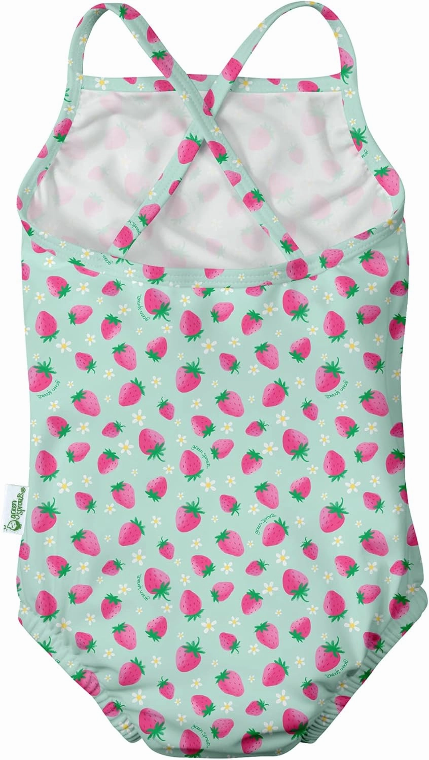 Green Sprouts Baby Girl's Patterned One-Piece Swimsuit
