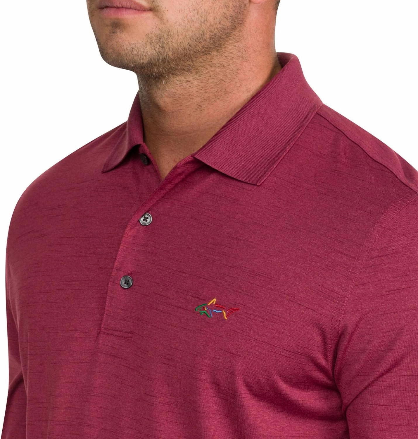 Greg Norman Men's Performance Polo, Long Sleeve Casual Polo Shirts for Men