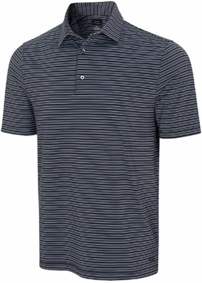 Greg Norman ML75 Stretch Season Stripe Mens Golf Polo Midnight Large