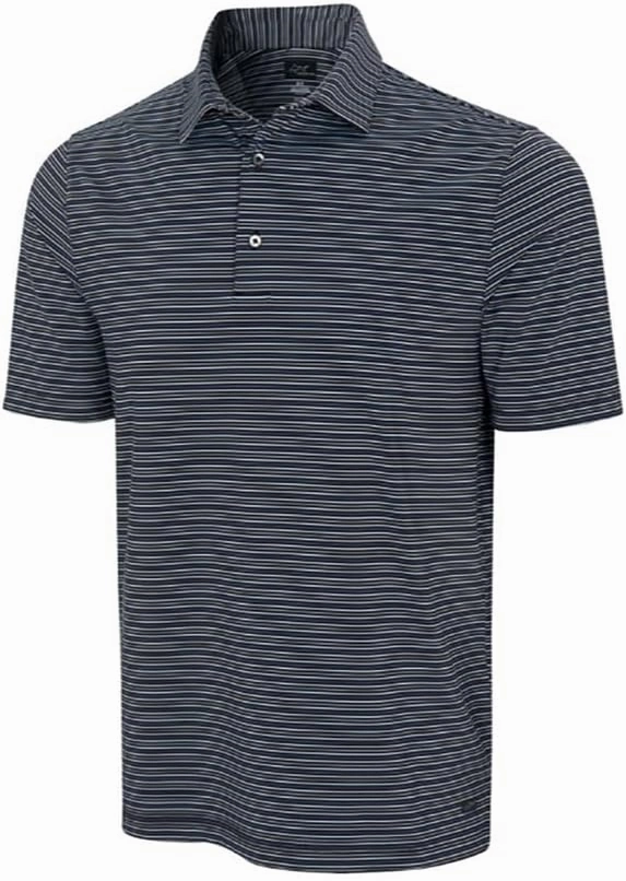 Greg Norman ML75 Stretch Season Stripe Mens Golf Polo Midnight Large