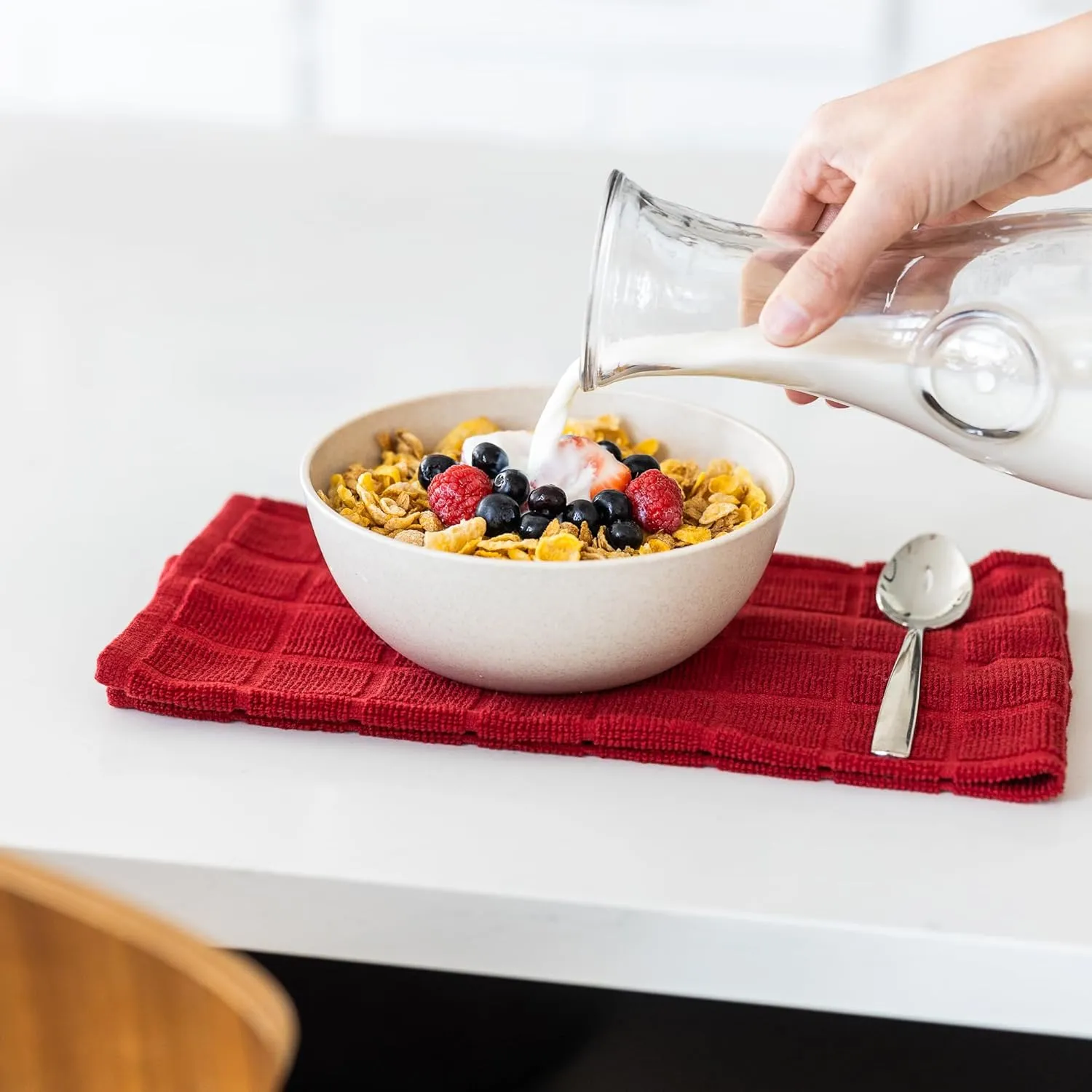 Grow Forward Premium Wheat Straw Bowls - 34oz Microwave Safe Plastic Cereal Bowls Set of 8 for Kitchen, Camping, RV, Dessert, Snack, Soup, Salad, Fruit - Reusable, Unbreakable & BPA Free - Sahara