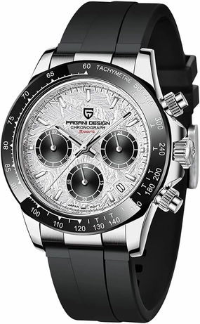 HaiQin Pagani Design Classic Men's Multifunctional Chronograph Full Stainless Steel Japanese VK63 Quartz Movement Tester 100m Waterproof Luxury Business Watch
