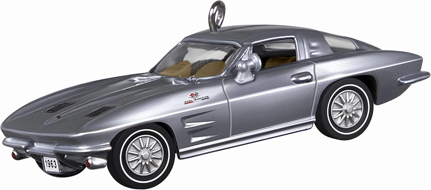 Hallmark Keepsake 0.55" Miniature Christmas Ornament 2022 Year-Dated, Lil’ Classic Cars 1963 Chevrolet Corvette Stingray, Mini