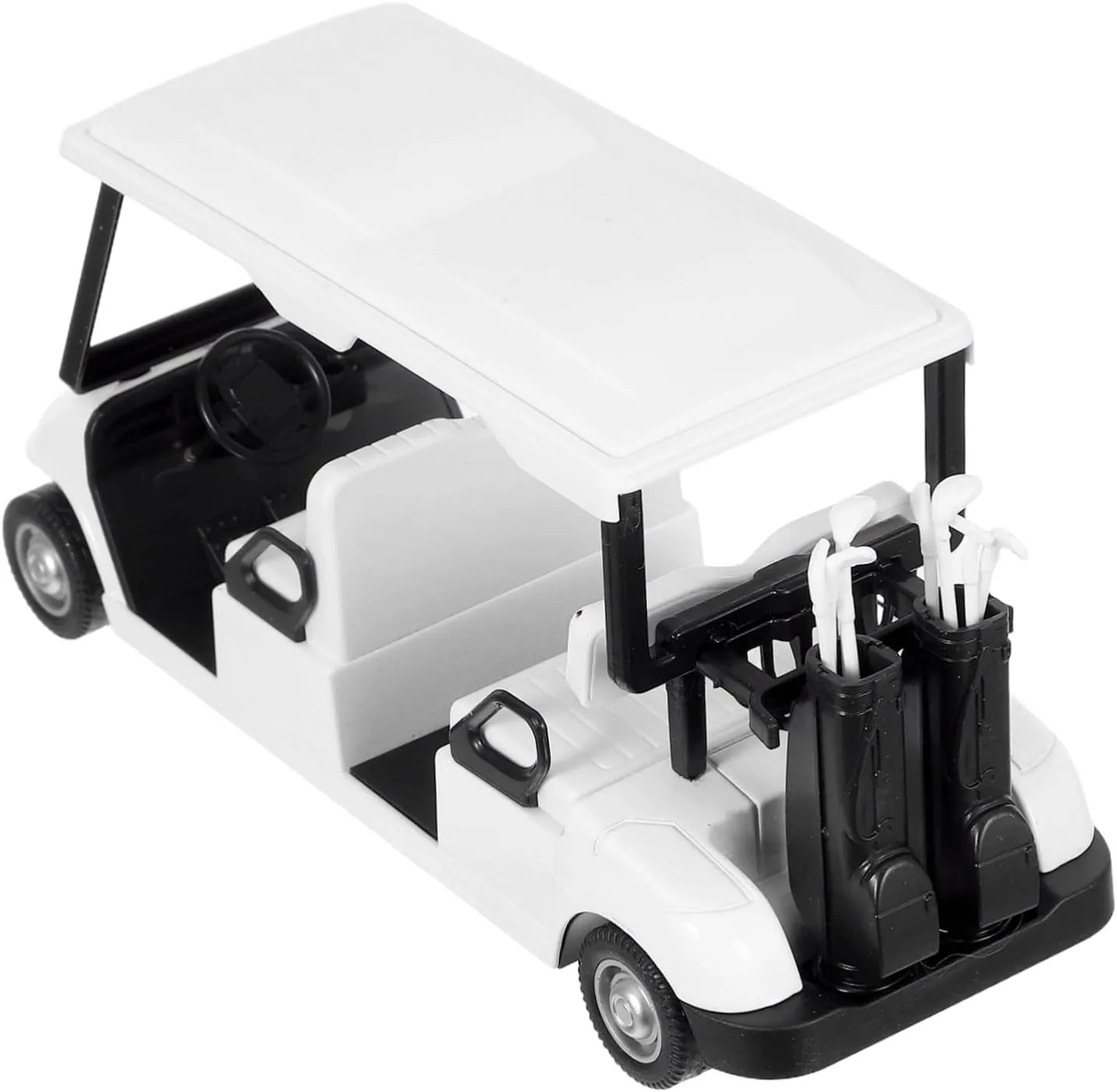 HANABASS Diecast Golf Cart Model Miniature Pullback Vehicle for Elegant Golf Decor for Home Office Detailed Collectible Golf Cart Prop Finish
