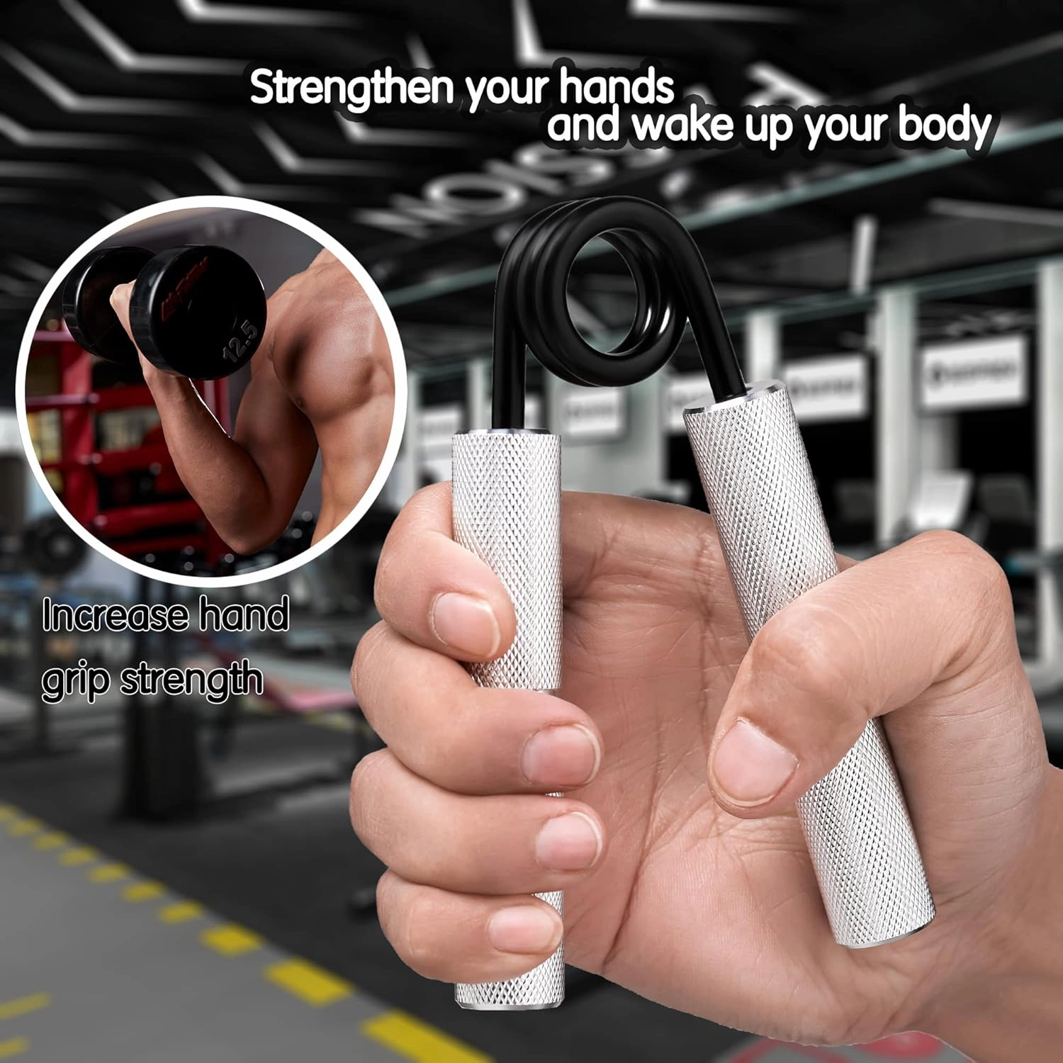 Hand Grip Strengthener Set,Heavy Grip Strengthener,Hand Grip Finger Strengthener Metal Wrist & Forearm Hand Exerciser kit