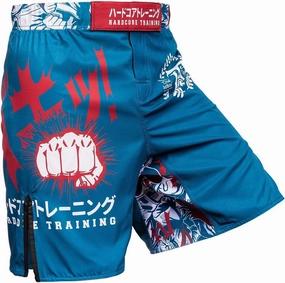 Hardcore Training Fight Shorts Anime Men's Boxing MMA Combat BJJ Grappling Fitness Muay Thai Kickboxing No Gi