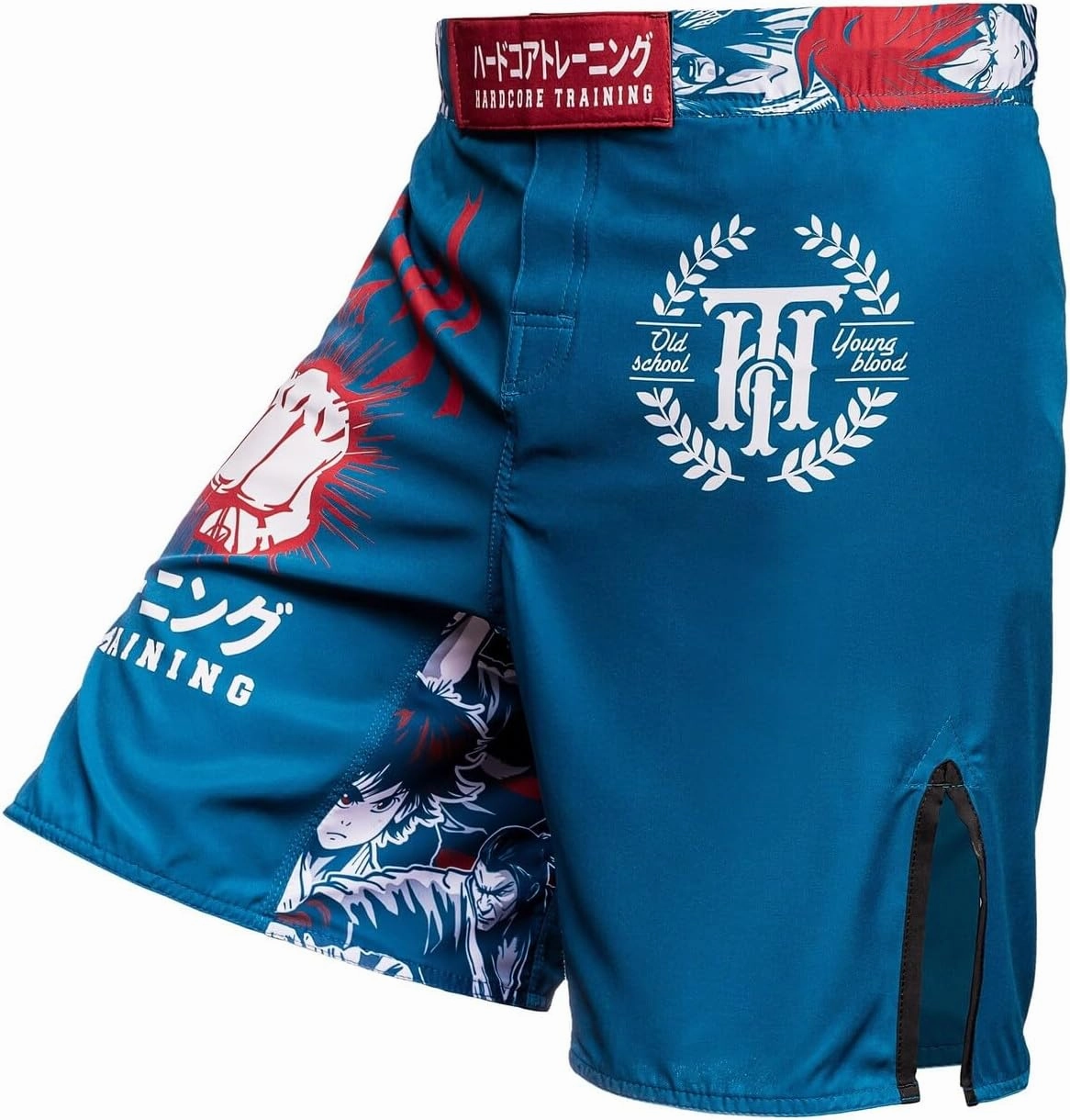 Hardcore Training Fight Shorts Anime Men's Boxing MMA Combat BJJ Grappling Fitness Muay Thai Kickboxing No Gi