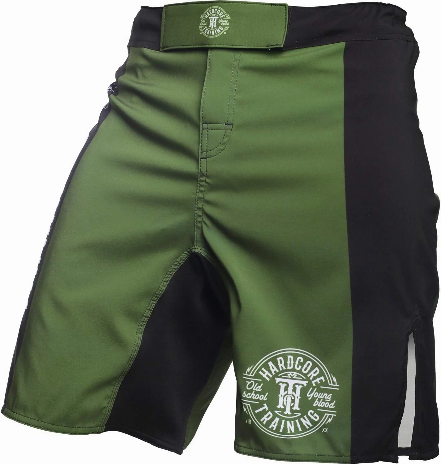 Hardcore Training Fight Shorts Recruit Black Green Red Purple Blue Men's Boxing MMA BJJ Grappling Kickboxing No Gi