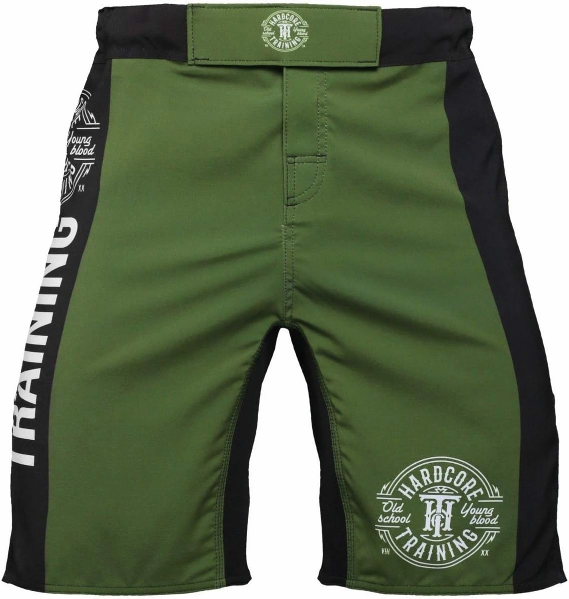 Hardcore Training Fight Shorts Recruit Black Green Red Purple Blue Men's Boxing MMA BJJ Grappling Kickboxing No Gi