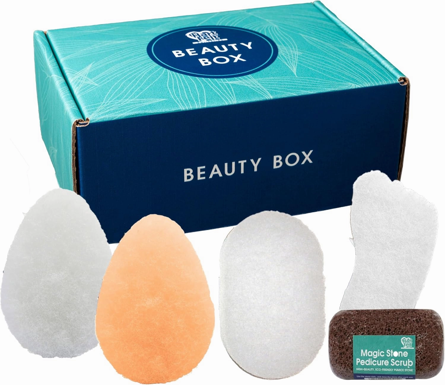 HartFelt Head-to-Toe Exfoliation Beauty Box & Trial Pack Gentle Peach Sensitive Facial Exfoliating Pads, Full Body Spa Scrubs, Perfect Skin Rejuvenation Gift Set