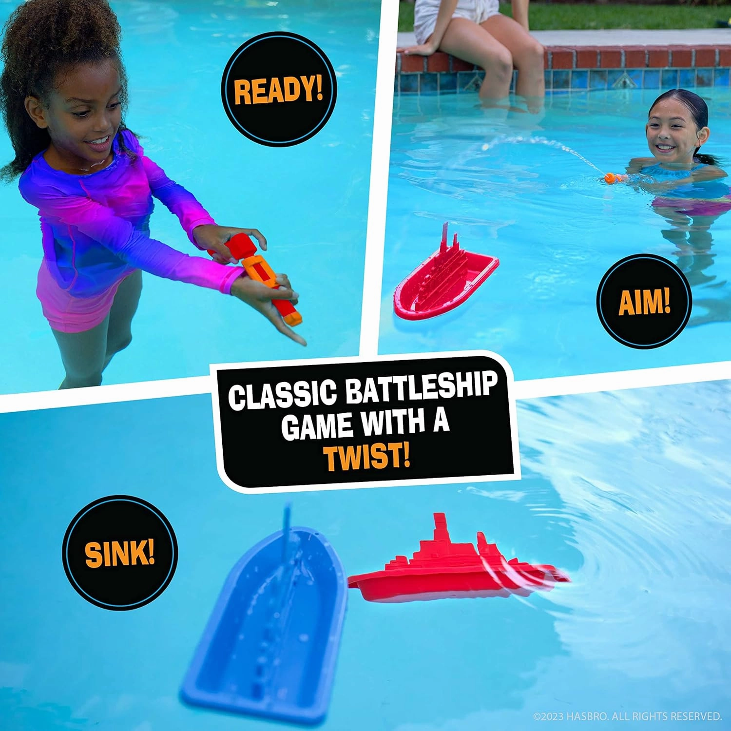 Hasbro Battleship Splash Game – Backyard Water Toys for Outdoor Summer Fun