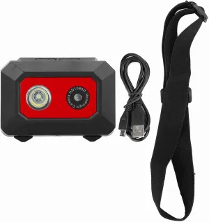 Head Mounted Sports Camera, 5-10M Night Light 1080P(1920 * 1080) Camera LED Light with Elastic Headband Support 32GB for Night Outdoor Sports (Black Red)