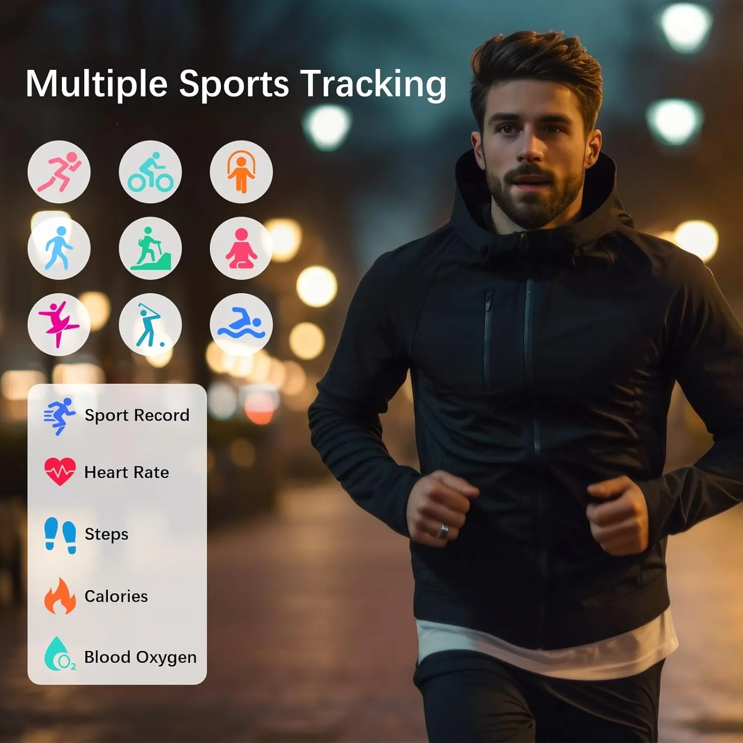 Health Rings for Women Men, Fitness Tracker with Heart Rate,Blood Oxygen, Blood Pressure, Sleep Tracker, Step Tracker, No Subscription Fee, IP68 Waterproof Smart Ring for iphone & Android (Black, 12#)