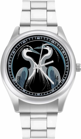 Herons Logo Casual Wrist Watches for Men Classic Business Dress Watch Big Face for Work Gym