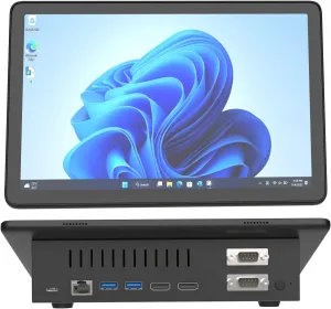 HIGOLEPC Mini PC,10.1 Inch Touchscreen Win 11 Pro Mini Computer, Celeron J4125 8GB RAM/128GB ROM Mini PC with Screen,Dual R232 HDMI,BT 5.2,WiFi 5.0,Type-C,Support Auto-Boot.