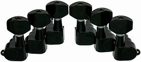 Hipshot Classic Enclosed-Gear Guitar Tuners, 3x3 Black with UMP Kit
