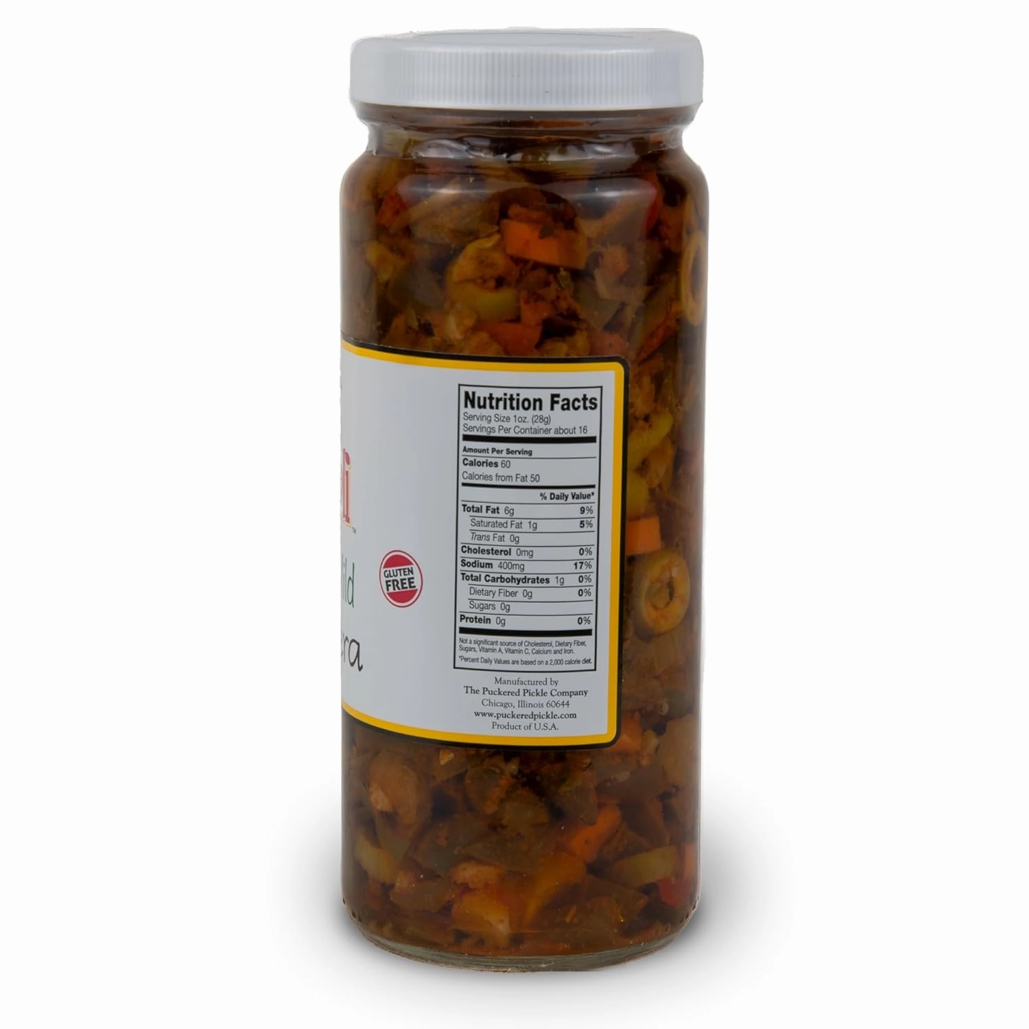Holi Cannoli Poppy's Chicago-Style Mild Giardiniera - 16 Ounces - Made in Chicago