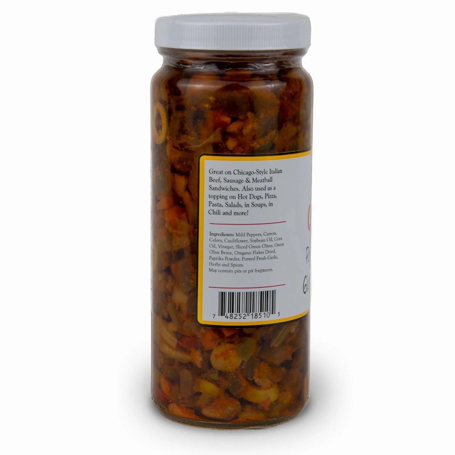 Holi Cannoli Poppy's Chicago-Style Mild Giardiniera - 16 Ounces - Made in Chicago