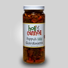 Holi Cannoli Poppy's Chicago-Style Mild Giardiniera - 16 Ounces - Made in Chicago