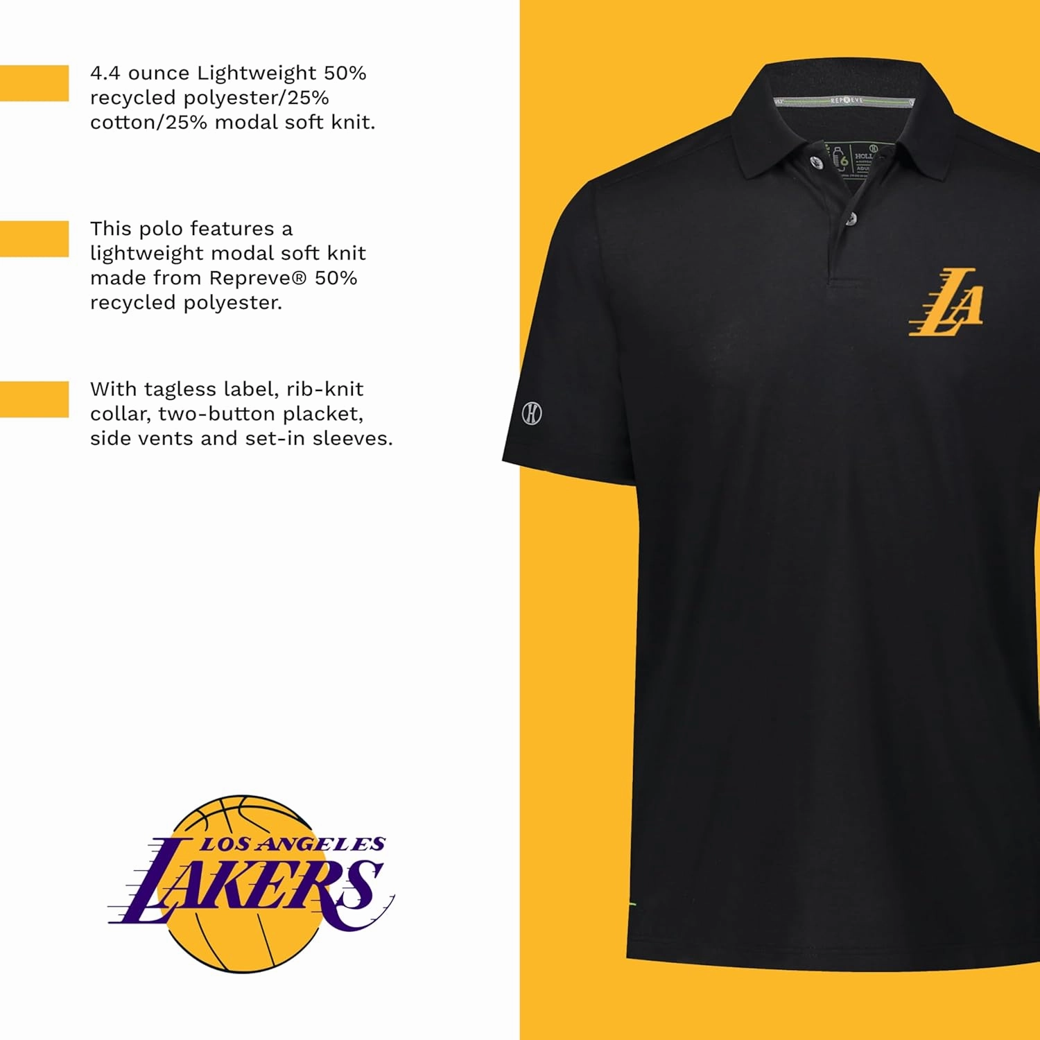 Holloway NBA Repreve® Eco Polo - Sustainable Moisture-Wicking Shirt for Activewear & Casual Wear