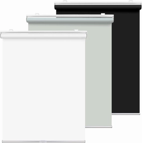 HOMEBOX 100% Blackout Cordless Roller Window Shades, Window Blinds with Thermal Insulated, UV Protection Waterproof Fabric, roll up and Down Blinds for Home and Office (Black - 23" W x 73" H)