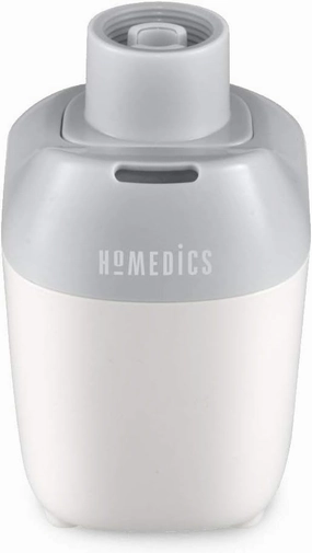 Homedics Ultrasonic Portable Humidifier – Small Air Humidifiers for Bedroom, Plants, Office, Travel – Cool Mist Humidifiers, Uses Standard Water Bottle, White