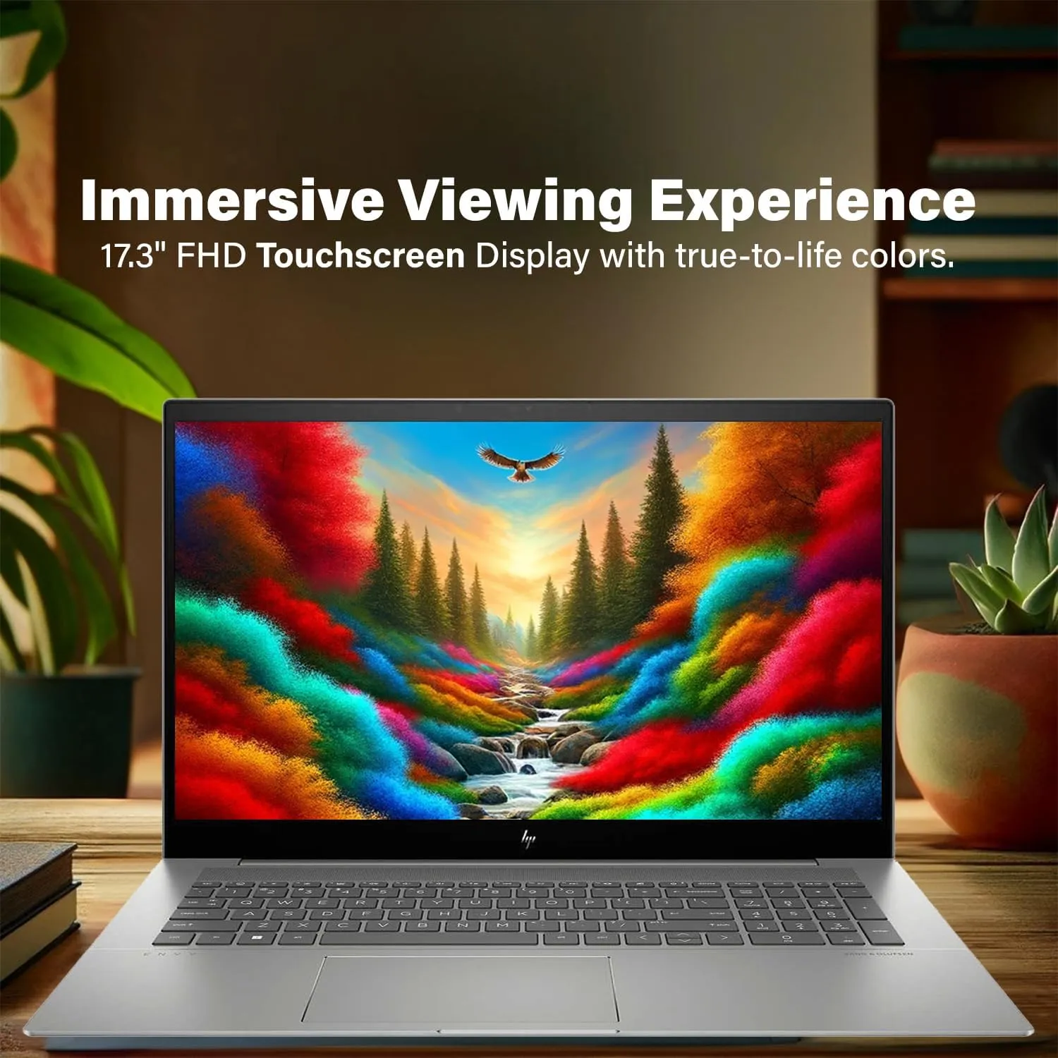HP Envy 17.3"" FHD Touchscreen Laptop | Intel Core i7-1355U | GeForce RTX 3050 | Backlit Keyboard | Bang & Olufsen Audio | Wi-Fi 6 | Long Battery Life | Windows 11 (64GB RAM | 1TB PCIe SSD), Silver
