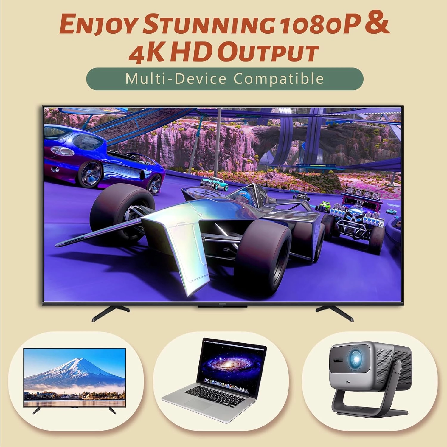HRYYDS 2025 Retro Gaming Console Pro 4K HDMI with 40,000  Built-in Classic Video Games - Plug & Play Game Stick for TV with 2 Wireless Controllers | 23 Emulator Support 64GB