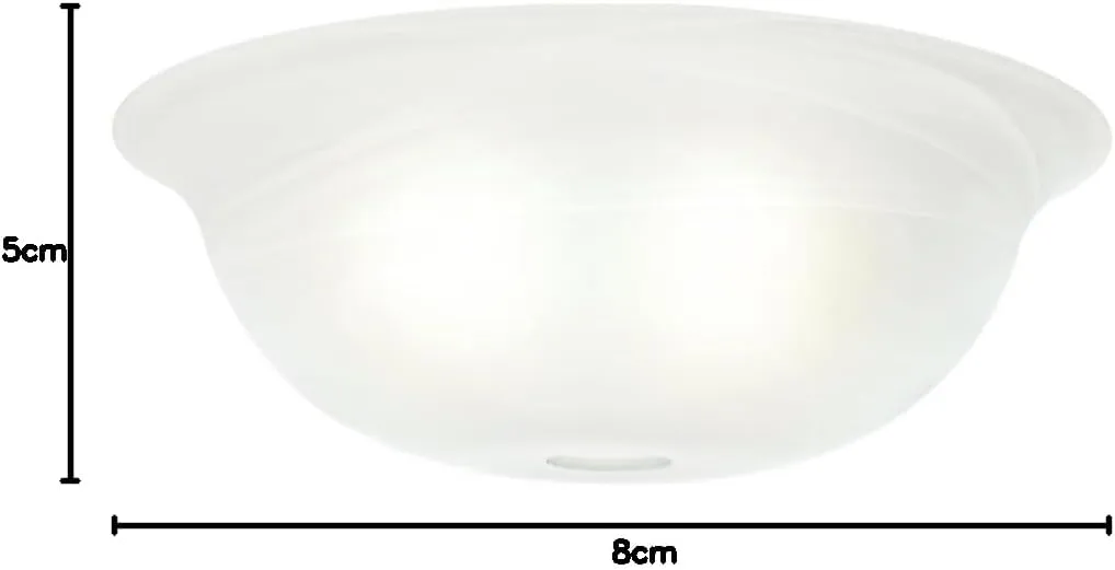 Hunter Fan Company Casablanca 99057 Swirled Marble Standard Shape Glass Bowl,White , Pack of 1