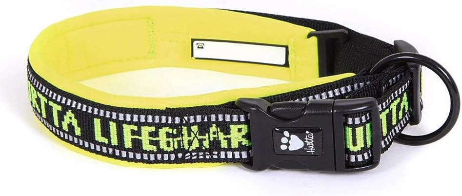 Hurtta Collection Padded Dog Collar, 24-Inch, Yellow