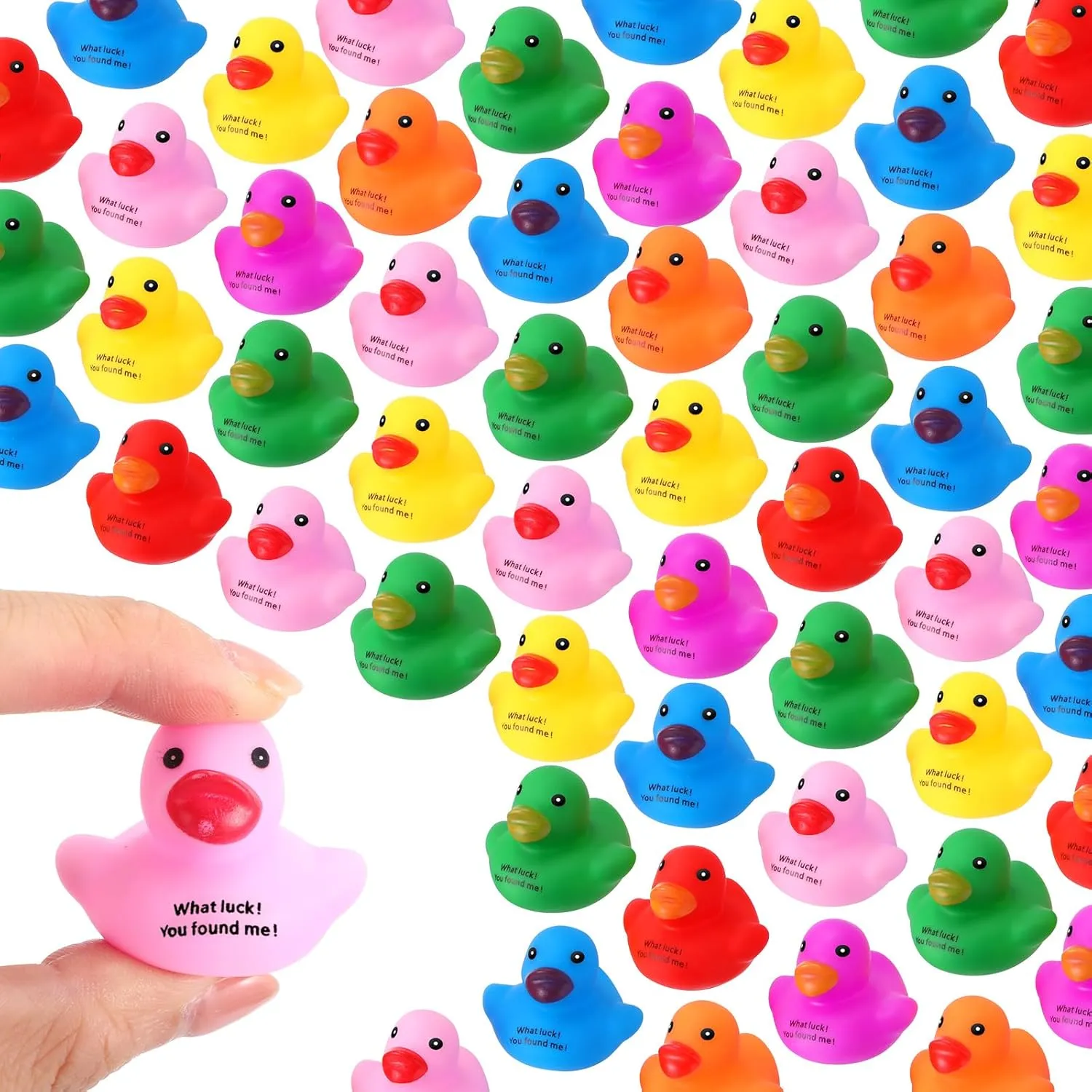HyDren 100 Pcs Cruise Ships Funny Ducks Rubber Mini Ducking Bulk for Bath Tub Toys Squeak Float Baby Shower for Car Classroom Exchange Prizes Treat Cruising Hiding Carnival(Classic)