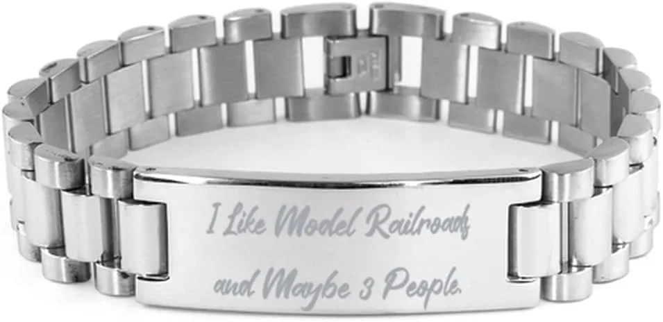 I Like Model Railroads and Maybe 3 People. Ladder Bracelet, Model Railroads Engraved Bracelet, for Model Railroads, Model Train Set, Toy Trains, Train Tracks, Railroad Toys, Electric