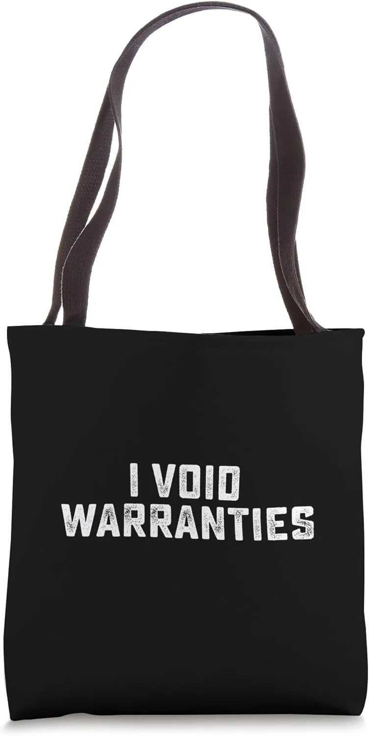 I Void Warranties Funny Car Guy Mechanic Enthusiast Men Tote Bag