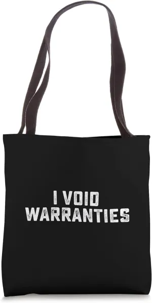 I Void Warranties Funny Car Guy Mechanic Enthusiast Men Tote Bag