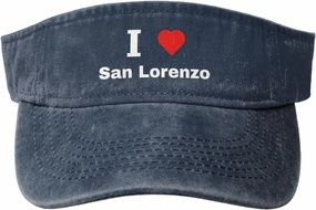 I Love San Lorenzo Sun Visor Hats for Women Men Adjustable Sports Sun Hats Cotton Golf Cap