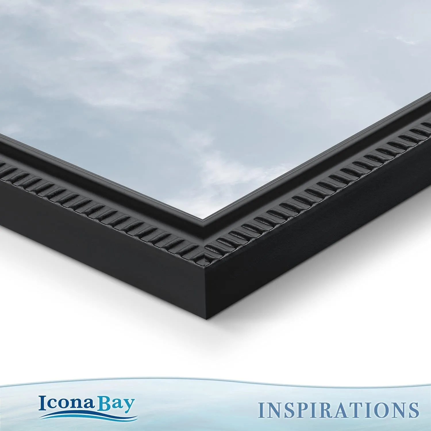 Icona Bay 8x10 Picture Frames (Black, 12 Pack), Beautifully Detailed Molding, Contemporary Picture Frame Set, Wall Mount or Table Top, Inspirations Collection