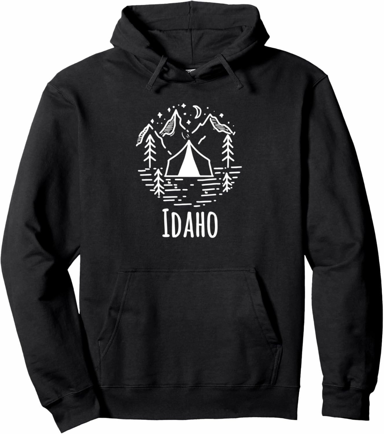 Idaho Rustic Camping Wilderness Mountains Tent Campground Pullover Hoodie