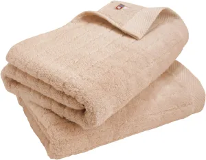 Imabari Towel, 2-Piece Bath Towel Set, Japanese Towels, Soft and Fluffy Towel, Luxury Cotton, Light Brown