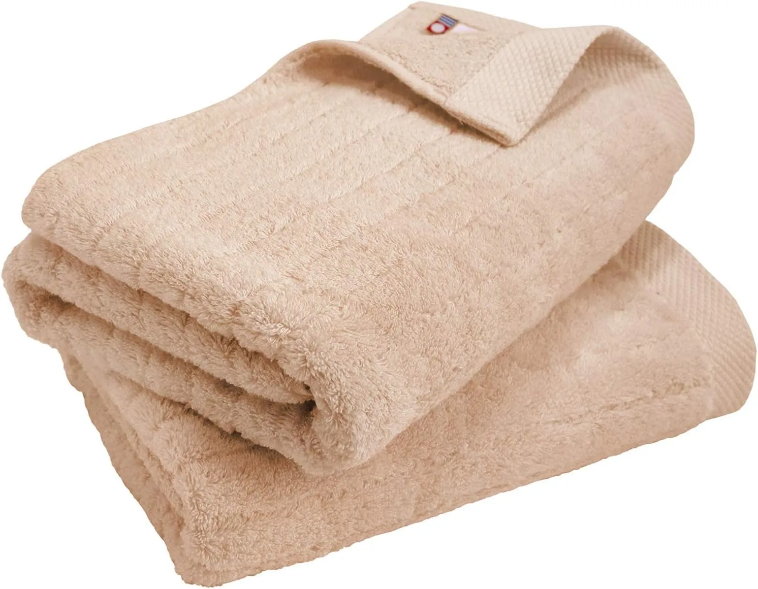 Imabari Towel, 2-Piece Bath Towel Set, Japanese Towels, Soft and Fluffy Towel, Luxury Cotton, Light Brown